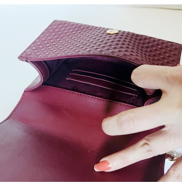 Tory Burch Marion Quilted Shrunken Shoulder Bag, Red Agate - Picture 5 of 8